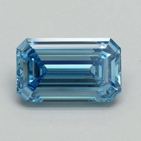 Diament laboratoryjny o barwie fantazyjnej szlif szmaragdowy, 2.09ct, VVS1, Fancy Vivid Blue, IGI LG644491296