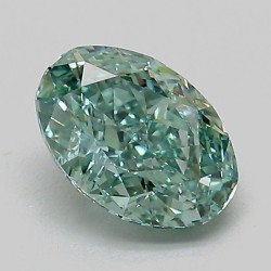 Diament laboratoryjny o barwie fantazyjnej szlif owalny, 1.13ct, VVS2, Fancy Vivid Green, IGI LG739514731