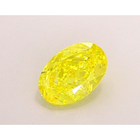 Diament laboratoryjny o barwie fantazyjnej szlif owalny, 1.09ct, VVS2, Fancy Vivid Yellow, IGI LG697512315