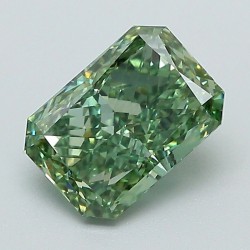 Diament laboratoryjny o barwie fantazyjnej radiant, 1.43ct, VVS2, Fancy Vivid Green, IGI LG660464806