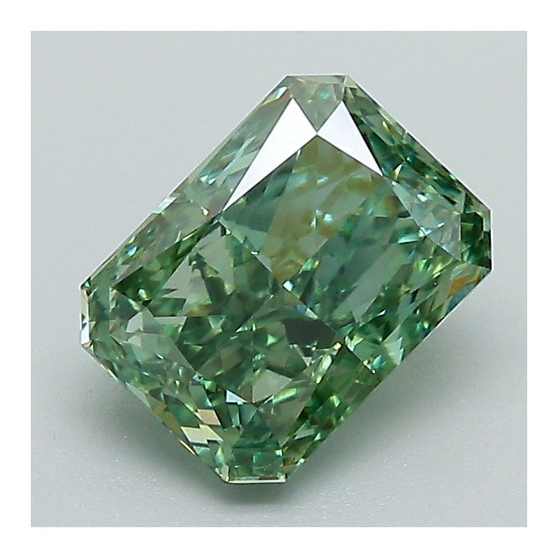 Diament laboratoryjny o barwie fantazyjnej radiant, 1.58ct, VVS2, Fancy Vivid Green, IGI LG660491087 Diament laboratoryjny o barwie fantazyjnej radiant, 1.58ct, VVS2, Fancy Vivid Green, IGI LG660491087