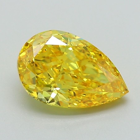 Diament laboratoryjny o barwie fantazyjnej szlif gruszkowy, 2.11ct, VVS2, Fancy Vivid Yellow, IGI LG584356619