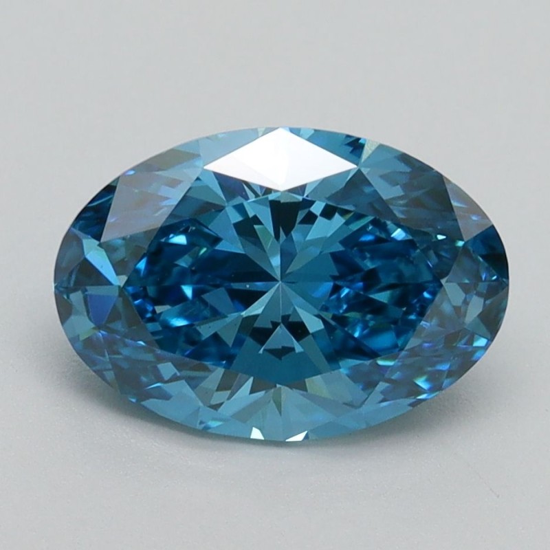 Diament laboratoryjny o barwie fantazyjnej szlif owalny, 2.08ct, VVS2, Fancy Vivid Blue, IGI LG536298349