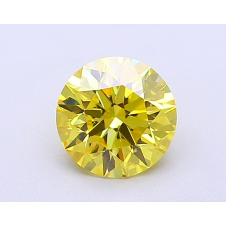 Diament laboratoryjny o barwie fantazyjnej szlif okrągły, 1.12ct, VVS1, Fancy Vivid Yellow, IGI LG700563620