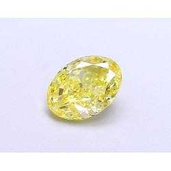 Diament laboratoryjny o barwie fantazyjnej szlif owalny, 1.11ct, VVS2, Fancy Vivid Yellow, IGI LG674504281