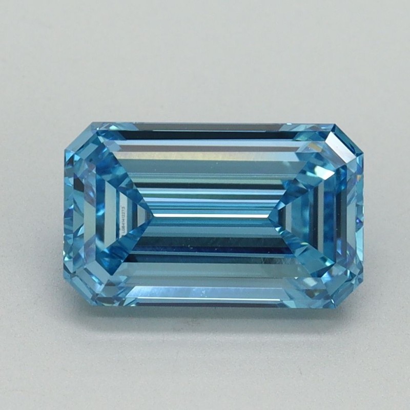 Diament laboratoryjny o barwie fantazyjnej szlif szmaragdowy, 2.09ct, VVS2, Fancy Vivid Blue, IGI LG641412273