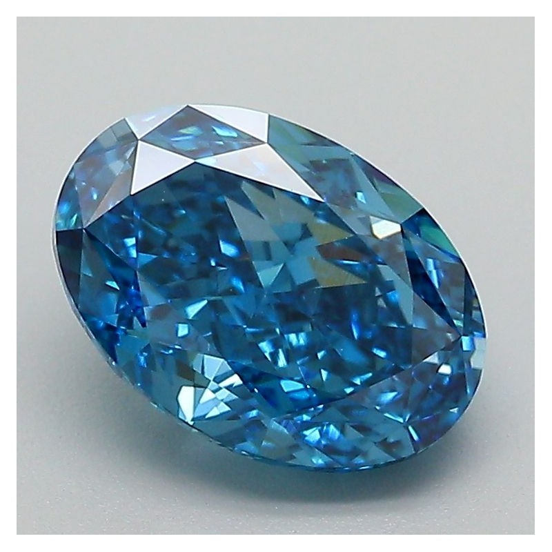 Diament laboratoryjny o barwie fantazyjnej szlif owalny, 2.27ct, VVS2, Fancy Vivid Blue, IGI LG720525901