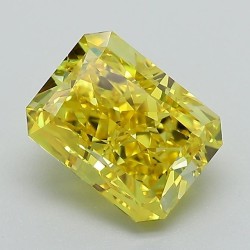 Diament laboratoryjny o barwie fantazyjnej radiant, 2.48ct, IF, Fancy Vivid Yellow, IGI LG588348195
