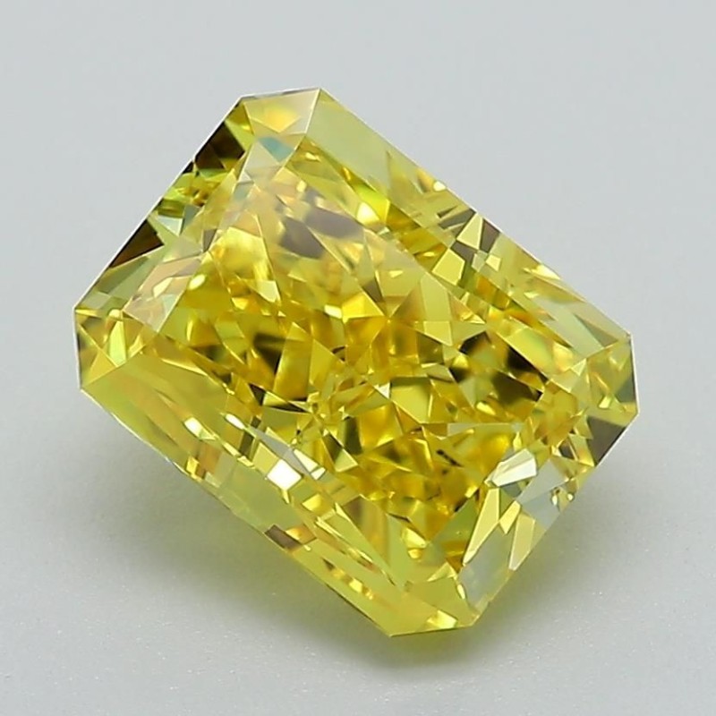 Diament laboratoryjny o barwie fantazyjnej radiant, 2.48ct, IF, Fancy Vivid Yellow, IGI LG588348195