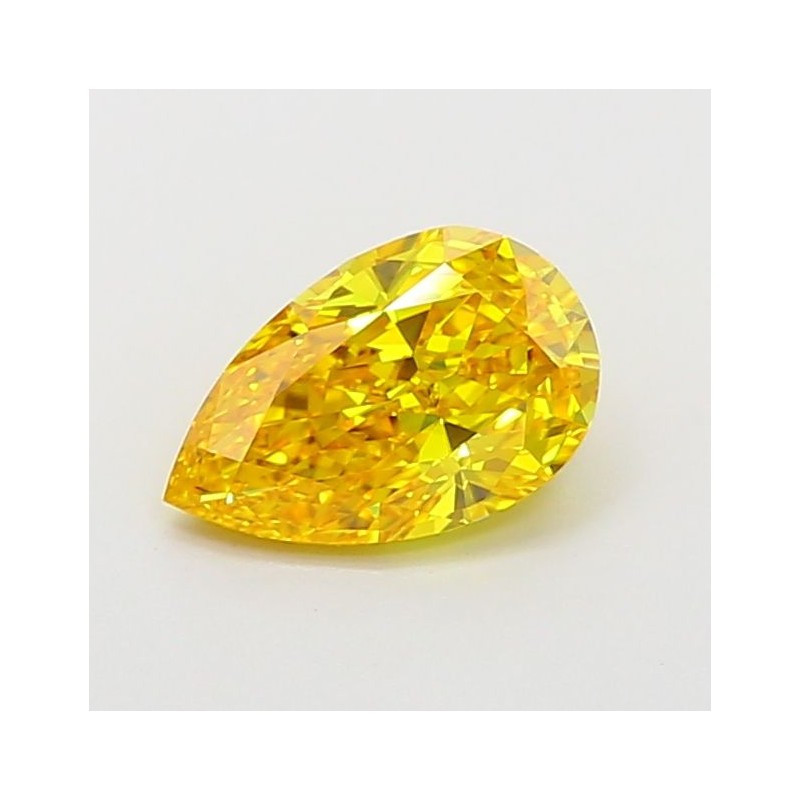 Diament laboratoryjny o barwie fantazyjnej szlif gruszkowy, 1.08ct, VVS2, Fancy Vivid Yellow, IGI LG669415615