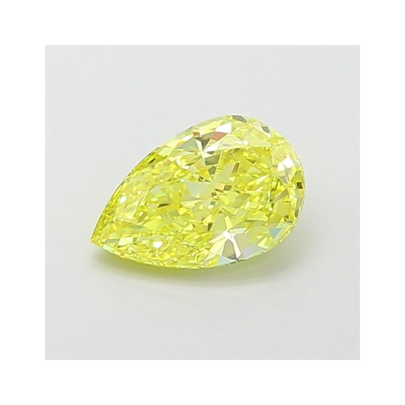 Diament laboratoryjny o barwie fantazyjnej szlif gruszkowy, 1.09ct, VVS1, Fancy Vivid Yellow, IGI LG660440358