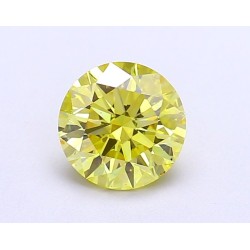 Diament laboratoryjny o barwie fantazyjnej szlif okrągły, 1.07ct, VVS1, Fancy Vivid Yellow, IGI LG677560879