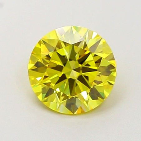 Diament laboratoryjny o barwie fantazyjnej szlif okrągły, 1.08ct, VVS2, Fancy Vivid Yellow, IGI LG700517721