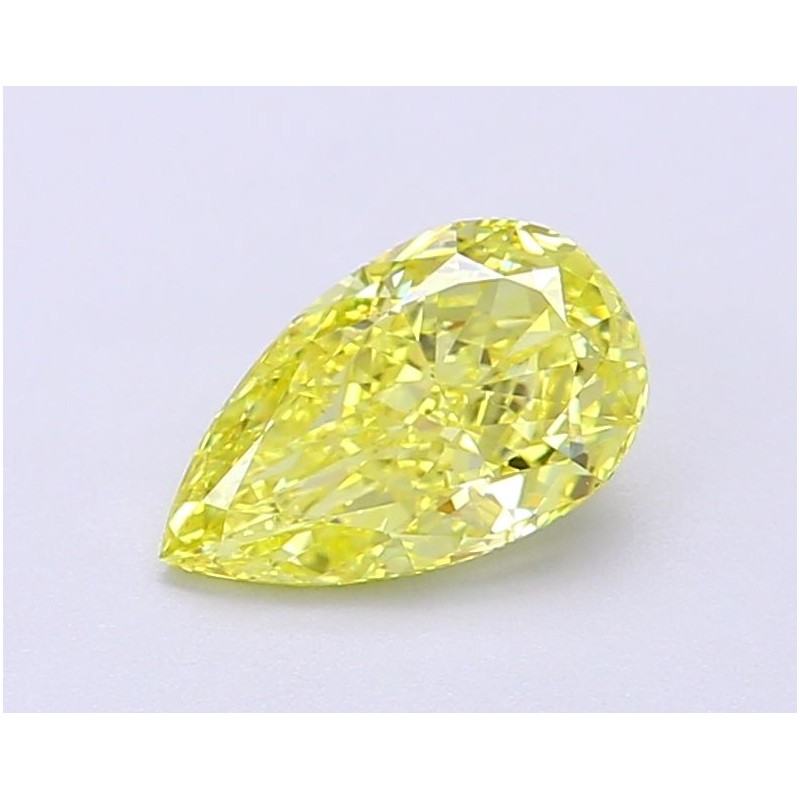 Diament laboratoryjny o barwie fantazyjnej szlif gruszkowy, 1.07ct, IF, Fancy Vivid Yellow, IGI LG694504175