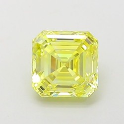 Diament laboratoryjny o barwie fantazyjnej szlif szmaragdowy kwadratowy, 1.08ct, VVS2, Fancy Vivid Yellow, IGI LG660440342