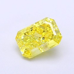 Diament laboratoryjny o barwie fantazyjnej radiant, 1.06ct, IF, Fancy Vivid Yellow, IGI LG700517794