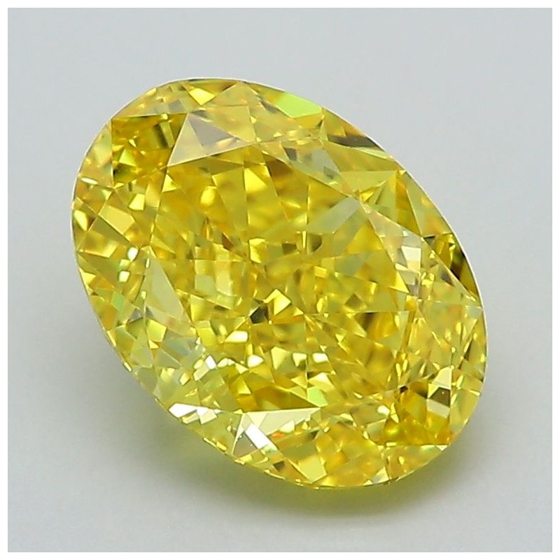 Diament laboratoryjny o barwie fantazyjnej szlif owalny, 2.39ct, VVS2, Fancy Vivid Yellow, IGI LG592364924