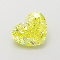 Diament laboratoryjny o barwie fantazyjnej serce, 1.03ct, VVS2, Fancy Vivid Yellow, IGI LG660440308