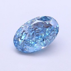 Diament laboratoryjny o barwie fantazyjnej szlif owalny, 1.12ct, VVS2, Fancy Vivid Blue, IGI LG700517864