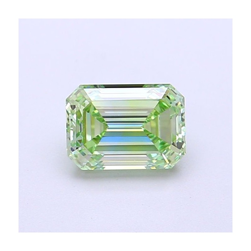 Diament laboratoryjny o barwie fantazyjnej szlif szmaragdowy, 1.01ct, VVS2, Fancy Vivid Green, IGI LG700517962