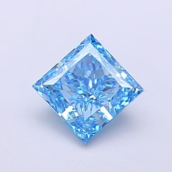 Diament laboratoryjny o barwie fantazyjnej szlif princess, 1.13ct, VVS2, Fancy Vivid Blue, IGI LG700517379