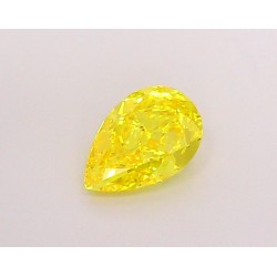 Diament laboratoryjny o barwie fantazyjnej szlif gruszkowy, 1.02ct, IF, Fancy Vivid Yellow, IGI LG694504166