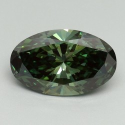 Diament laboratoryjny o barwie fantazyjnej szlif owalny, 2.08ct, VVS2, Fancy Vivid Green, IGI LG654461135