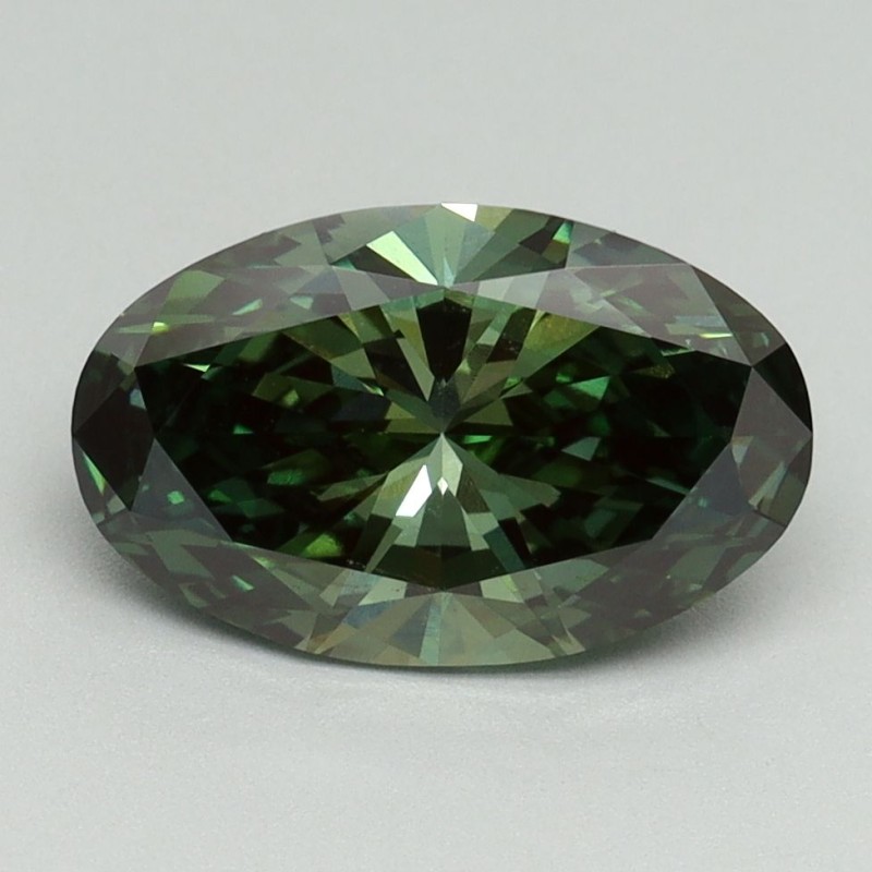 Diament laboratoryjny o barwie fantazyjnej szlif owalny, 2.08ct, VVS2, Fancy Vivid Green, IGI LG654461135