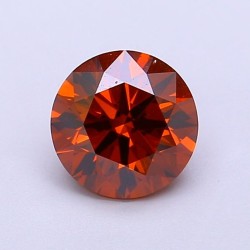 Diament laboratoryjny o barwie fantazyjnej szlif okrągły, 1.3ct, VVS2, Fancy Vivid Brownish Orange, IGI LG700517570