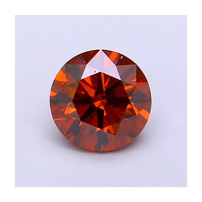 Diament laboratoryjny o barwie fantazyjnej szlif okrągły, 1.3ct, VVS2, Fancy Vivid Brownish Orange, IGI LG700517570