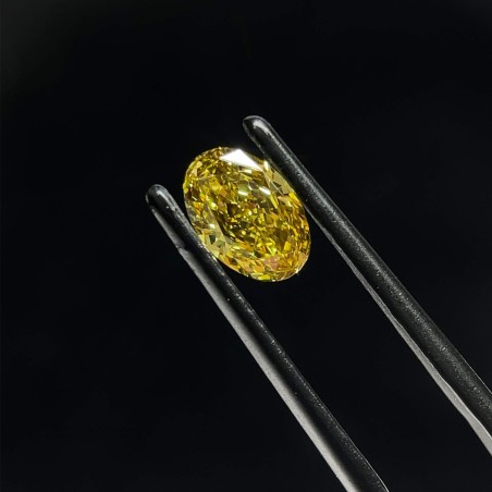 Diament laboratoryjny o barwie fantazyjnej szlif owalny, 0.84ct, VVS2, Fancy Gray Yellow, IGI LG595381029