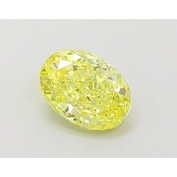 Diament laboratoryjny o barwie fantazyjnej szlif owalny, 1.02ct, IF, Fancy Vivid Yellow, IGI LG660440303