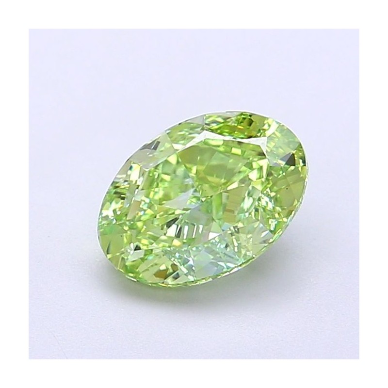 Diament laboratoryjny o barwie fantazyjnej szlif owalny, 1.3ct, VVS1, Fancy Vivid Green, IGI LG700517781