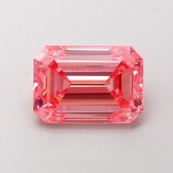Diament laboratoryjny o barwie fantazyjnej szlif szmaragdowy, 2.05ct, VVS2, Fancy Vivid Pink, IGI LG700517803