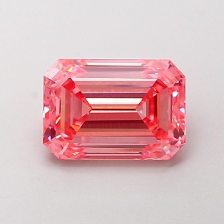 Diament laboratoryjny o barwie fantazyjnej szlif szmaragdowy, 2.05ct, VVS2, Fancy Vivid Pink, IGI LG700517803