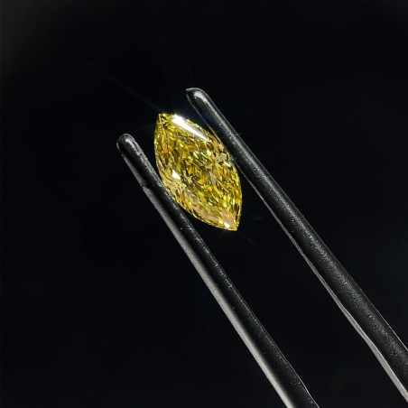 Diament laboratoryjny o barwie fantazyjnej markiza, 0.58ct, VVS2, Fancy Gray Yellow, IGI LG595381031