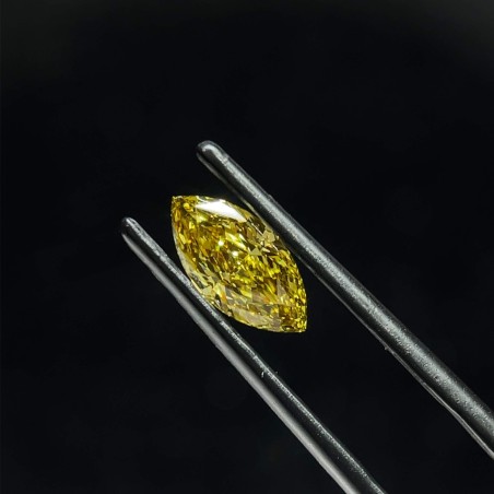 Diament laboratoryjny o barwie fantazyjnej markiza, 0.93ct, VVS2, Fancy Intense Yellow, IGI LG598326430