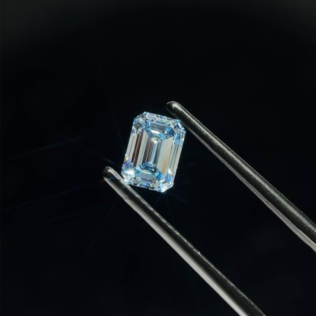 Diament laboratoryjny o barwie fantazyjnej szlif szmaragdowy, 0.93ct, VVS2, Fancy Intense Blue, IGI LG582354676