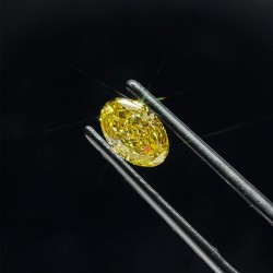 Diament laboratoryjny o barwie fantazyjnej szlif owalny, 0.91ct, VVS2, Fancy Intense Yellow, IGI LG598326429