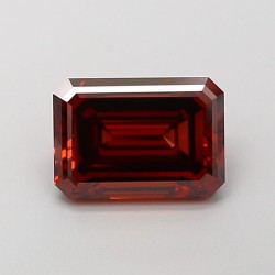 Diament laboratoryjny o barwie fantazyjnej szlif szmaragdowy, 2.14ct, VVS2, Fancy Brown Orange, IGI LG700518026