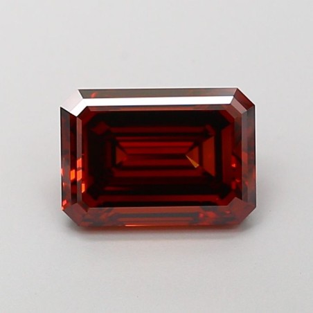 Diament laboratoryjny o barwie fantazyjnej szlif szmaragdowy, 2.14ct, VVS2, Fancy Brown Orange, IGI LG700518026
