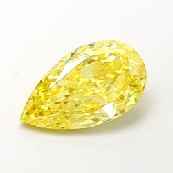 Diament laboratoryjny o barwie fantazyjnej szlif gruszkowy, 1ct, VVS2, Fancy Vivid Yellow, IGI LG700517797