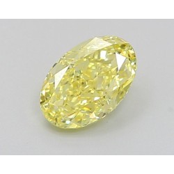 Diament laboratoryjny o barwie fantazyjnej szlif owalny, 1.01ct, IF, Fancy Intense Yellow, IGI LG639430092