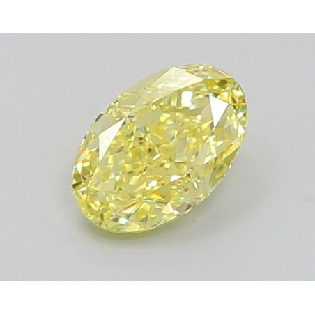 Diament laboratoryjny o barwie fantazyjnej szlif owalny, 1.01ct, IF, Fancy Intense Yellow, IGI LG639430092