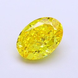 Diament laboratoryjny o barwie fantazyjnej szlif owalny, 1.54ct, VVS2, Fancy Vivid Yellow, IGI LG700518116