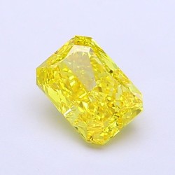 Diament laboratoryjny o barwie fantazyjnej radiant, 1.09ct, VVS2, Fancy Vivid Yellow, IGI LG720544458