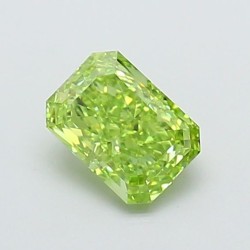 Diament laboratoryjny o barwie fantazyjnej radiant, 1.1ct, IF, Fancy Vivid Green, IGI LG720544414