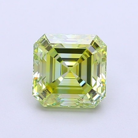 Diament laboratoryjny o barwie fantazyjnej Asscher, 1.66ct, VVS2, Fancy Intense Yellow Green, IGI LG700518081