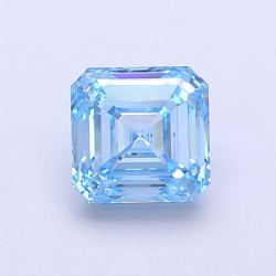 Diament laboratoryjny o barwie fantazyjnej szlif szmaragdowy kwadratowy, 1.5ct, VVS2, Fancy Vivid Blue, IGI LG700518128