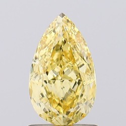 Diament laboratoryjny o barwie fantazyjnej szlif gruszkowy, 1.1ct, VVS2, Fancy Vivid Yellow, IGI LG680542112